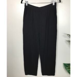 St. John Basics Santana Knit Black Straight Leg Dress Pant Capsule Luxury 2 / XS
